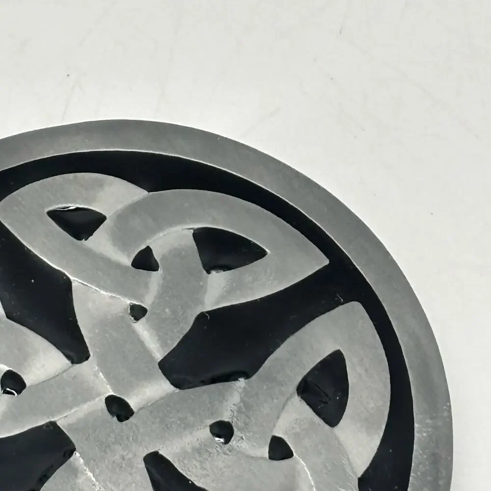 Belt Buckle Celtic Pewter Enamel Round Knot Great American Y2K